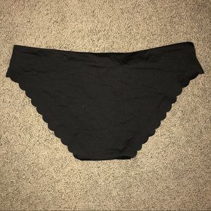 Scallop Black Bikini Bottom